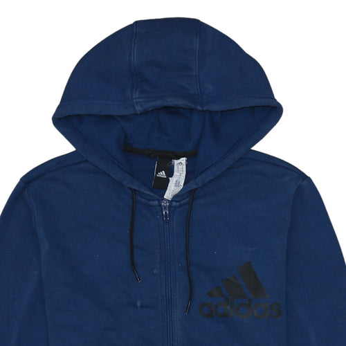 Adidas Men's Blue Full Zip Hoodie Size M Sports Fleece