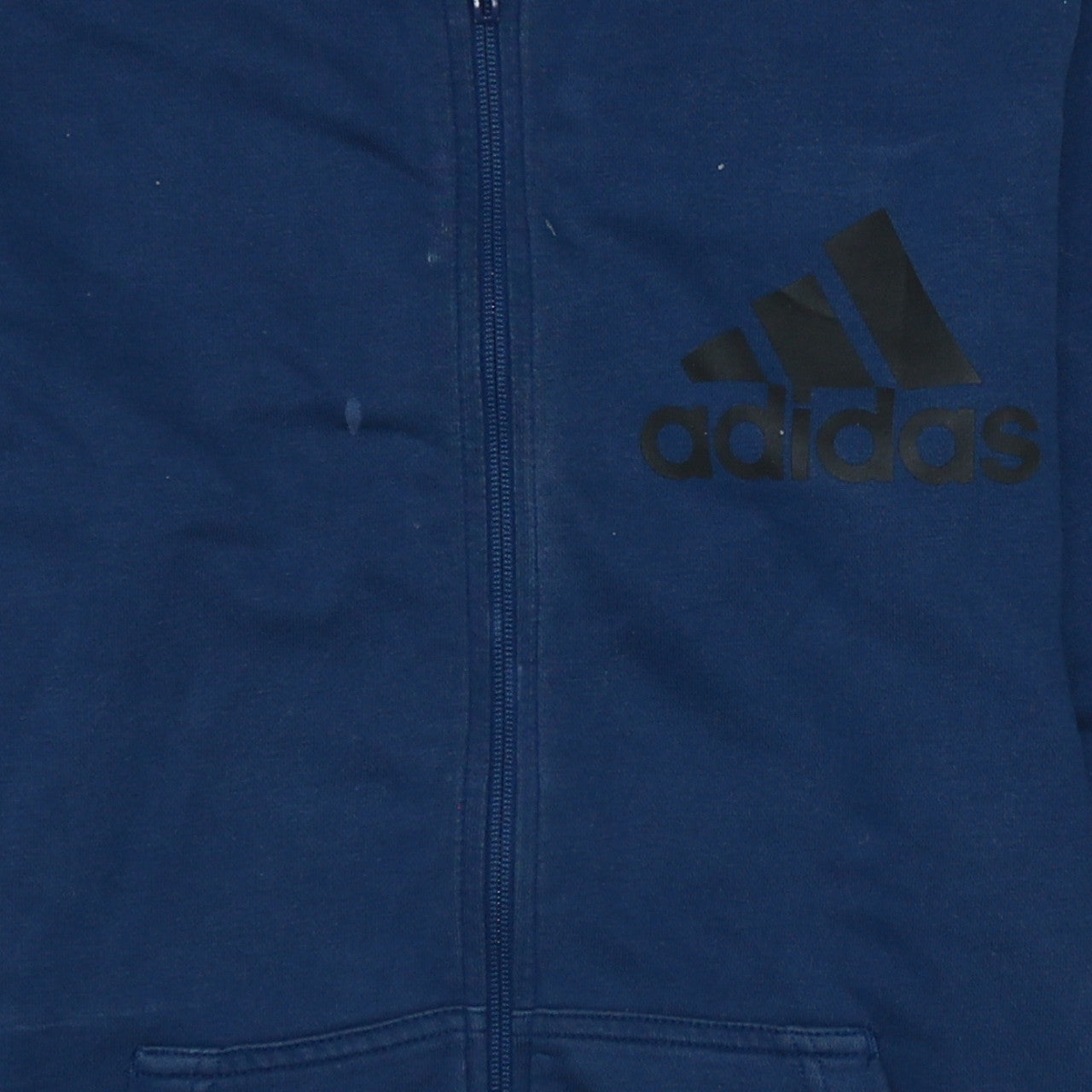 Adidas Men's Blue Full Zip Hoodie Size M Sports Fleece