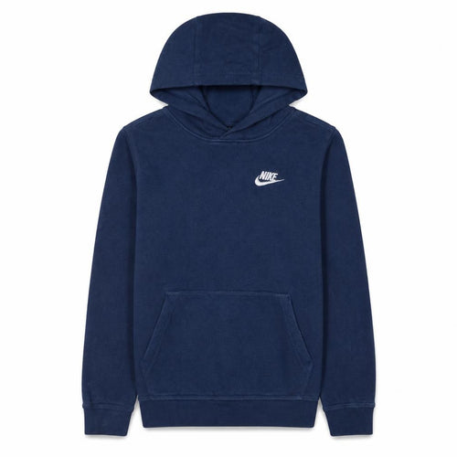 Nike Boys Blue Pullover Hoodie L 147-158cm Cotton Blend Logo Sweatshirt
