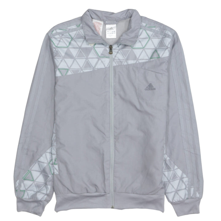 Adidas Boys Grey Full Zip Geometric Sweatshirt 11-12 Years