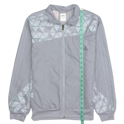 Adidas Boys Grey Full Zip Geometric Sweatshirt 11-12 Years