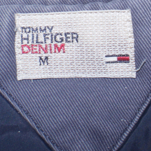 Tommy Hilfiger Mens Blue Bomber Jacket M Cotton Classic Style