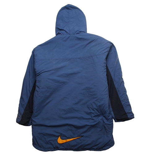 Nike Men's Blue Hooded Parka Jacket Size M Regular Fit