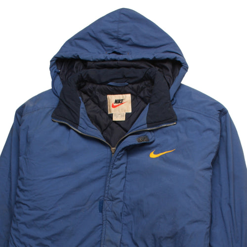 Nike Men's Blue Hooded Parka Jacket Size M Regular Fit