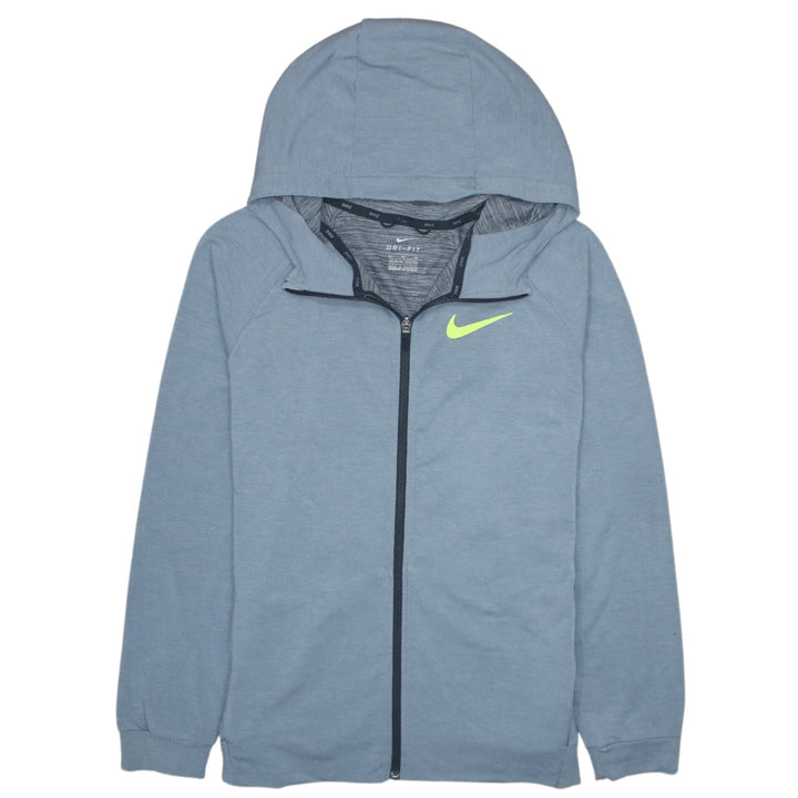 Nike Boys Blue Full Zip Dri-FIT Hoodie XL 13-15 Yrs Lightweight Training Top