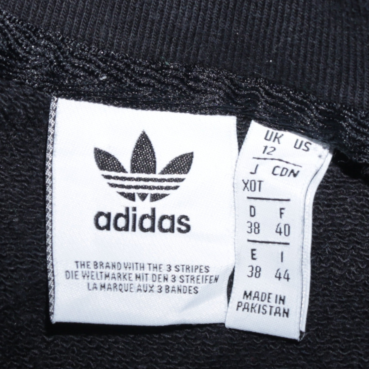 Adidas Women Black Crew Neck Cotton Sweatshirt UK 12