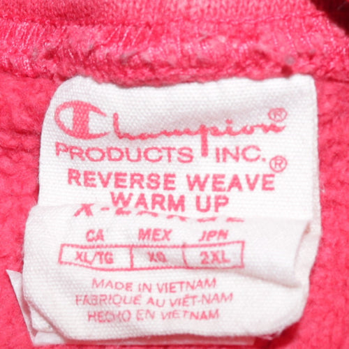 Champion Men's Red XL Pullover Hoodie Reverse Weave Fleece