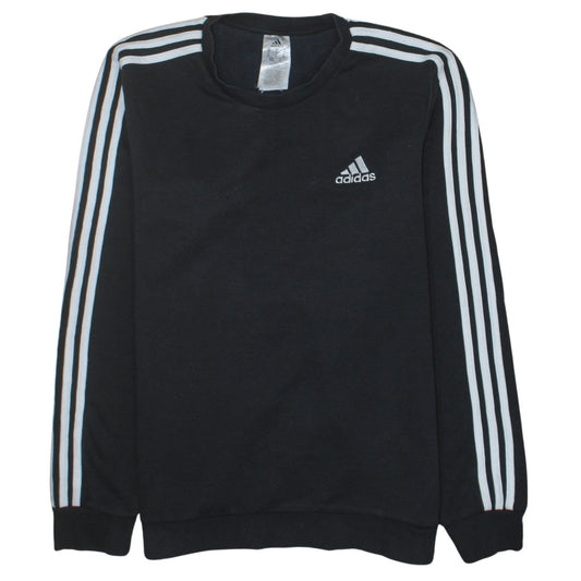 Adidas Men's Black Pullover Sweatshirt M Regular Fit Crew Neck