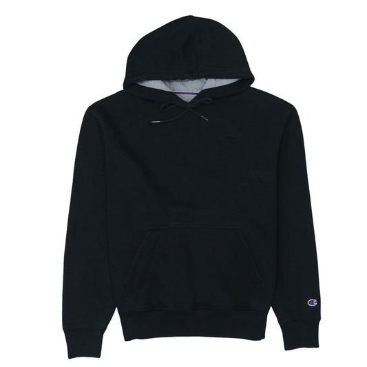 Champion Men's Black Pullover Hoodie M Regular Fit Fleece
