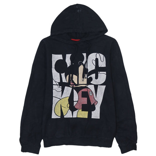 Disney Women Black Mickey Mouse Hooded Pullover Hoodie Size 12