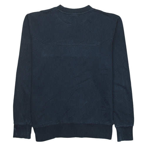 Hugo Boss Mens Blue Crew Neck Embroidered Logo Sweatshirt Size M