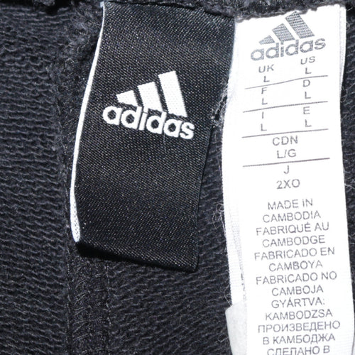 Adidas Men's Black L Jogger Sweatpants with Stripes