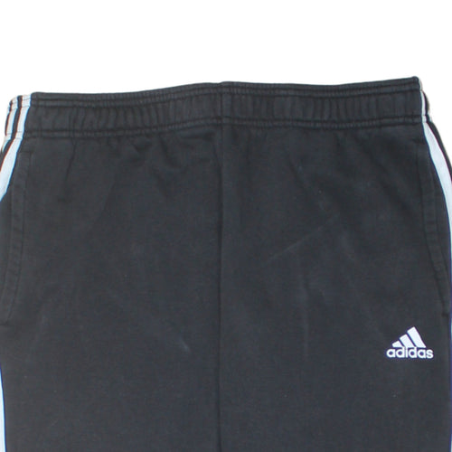 Adidas Men's Black L Jogger Sweatpants with Stripes