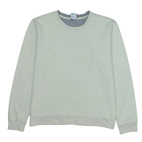 Nike Women Beige Crew Neck Long Sleeve Pullover Sweatshirt L