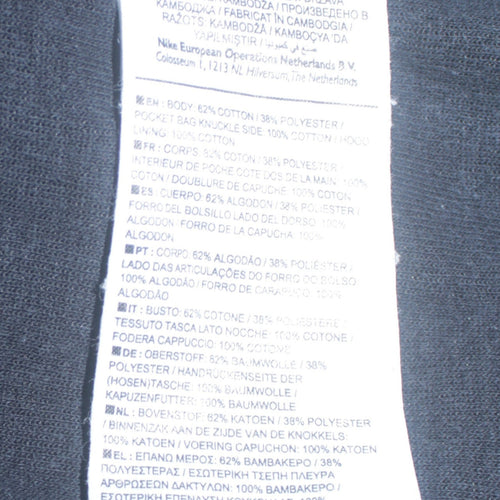 Nike Men's Blue Pullover Hoodie Small Logo Graphic Regular Fit