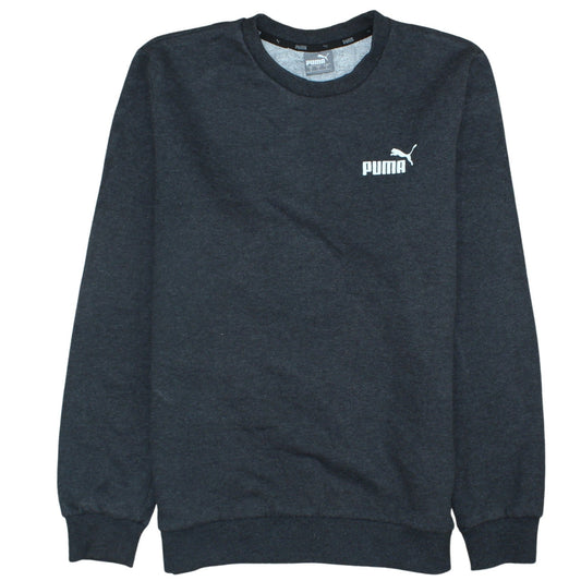 Puma Men’s Black Crew Neck Fleece Sweatshirt Size S