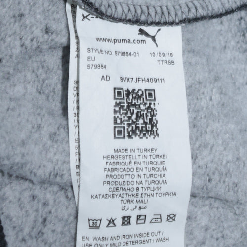 Puma Men’s Black Crew Neck Fleece Sweatshirt Size S