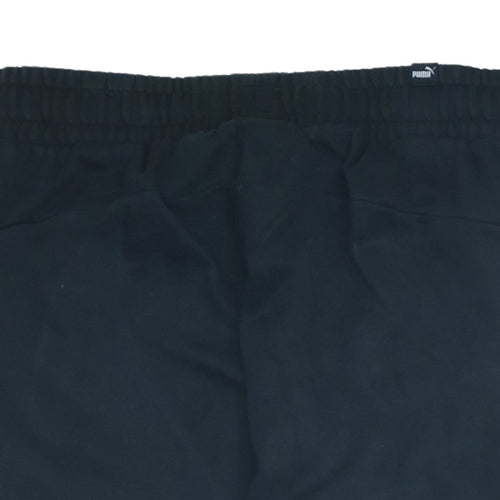 Puma Men's Black Sweatpants Small Regular Fit Casual Tapered Trousers
