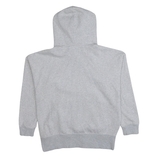 Adidas Women Grey Pullover Hoodie Small Logo Hooded Sweatshirt
