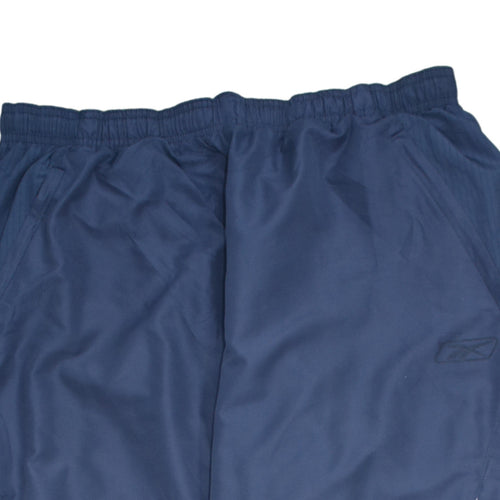 Reebok Men's Blue Jogger Trousers 2XS Elastic Waist Reflective Sports Pants