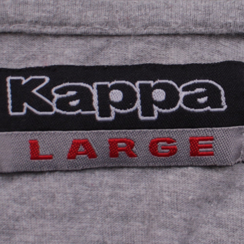 Kappa Men's Grey Red Full Zip Sports Sweatshirt Size L