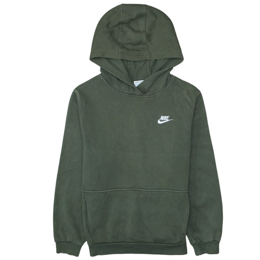 Nike Boys Green Pullover Hoodie XL 158-170cm Cotton Blend Sweatshirt