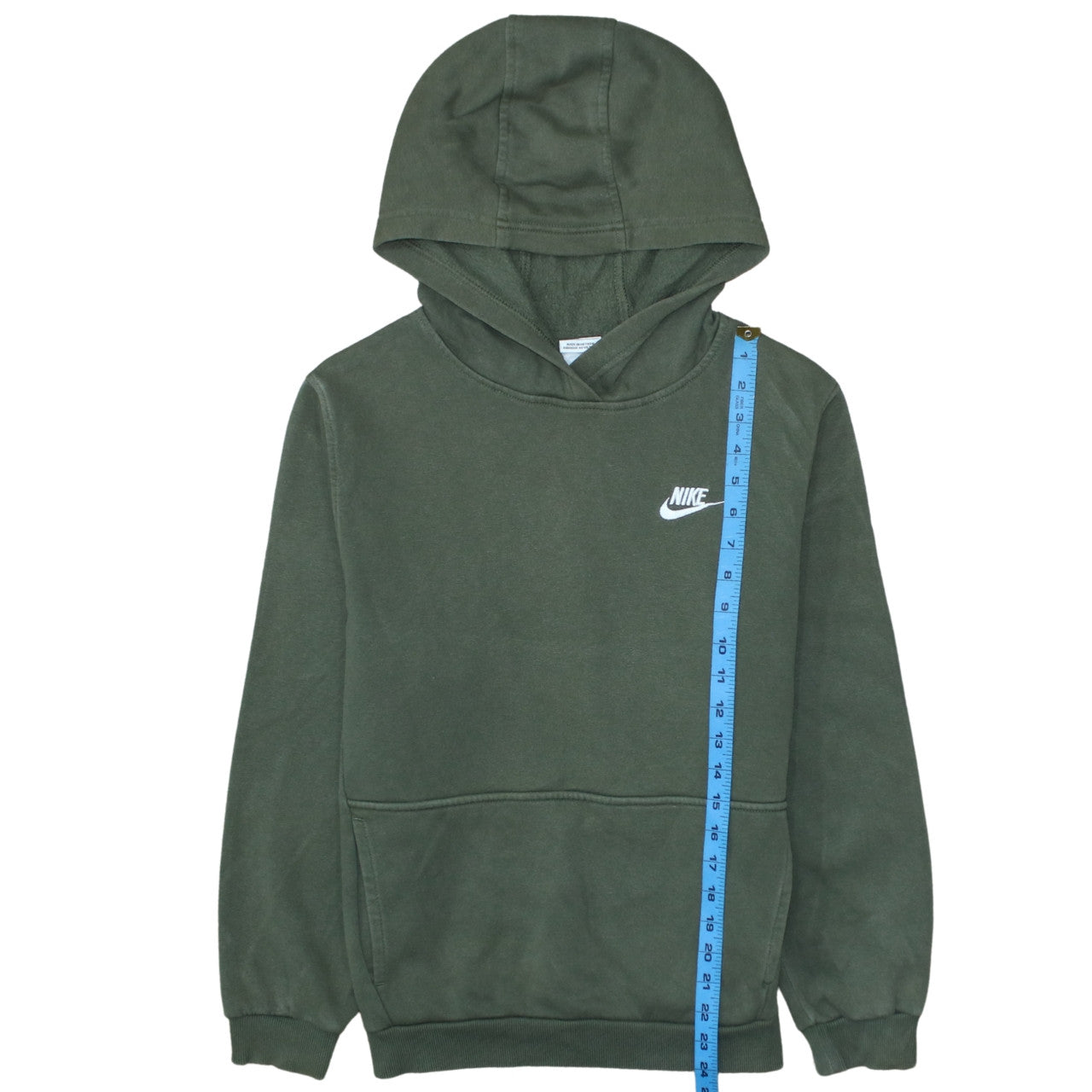Nike Boys Green Pullover Hoodie XL 158-170cm Cotton Blend Sweatshirt