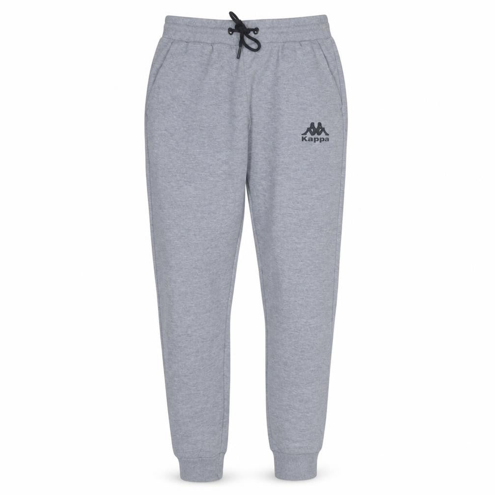 Front view of Kappa Men’s Grey Joggers Small Regular Fit Elastic Waist