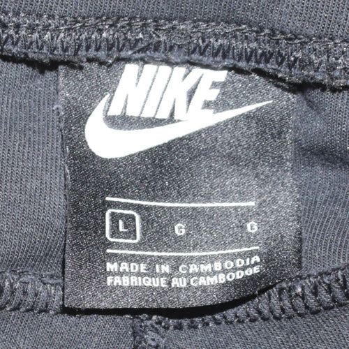 Nike Men's Black Fleece Jogger Trousers L Regular Fit