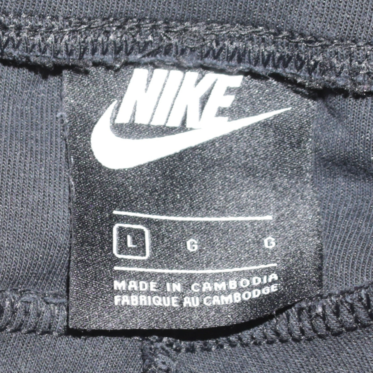 Nike Men's Black Fleece Jogger Trousers L Regular Fit