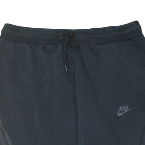 Nike Men's Black Fleece Jogger Trousers L Regular Fit