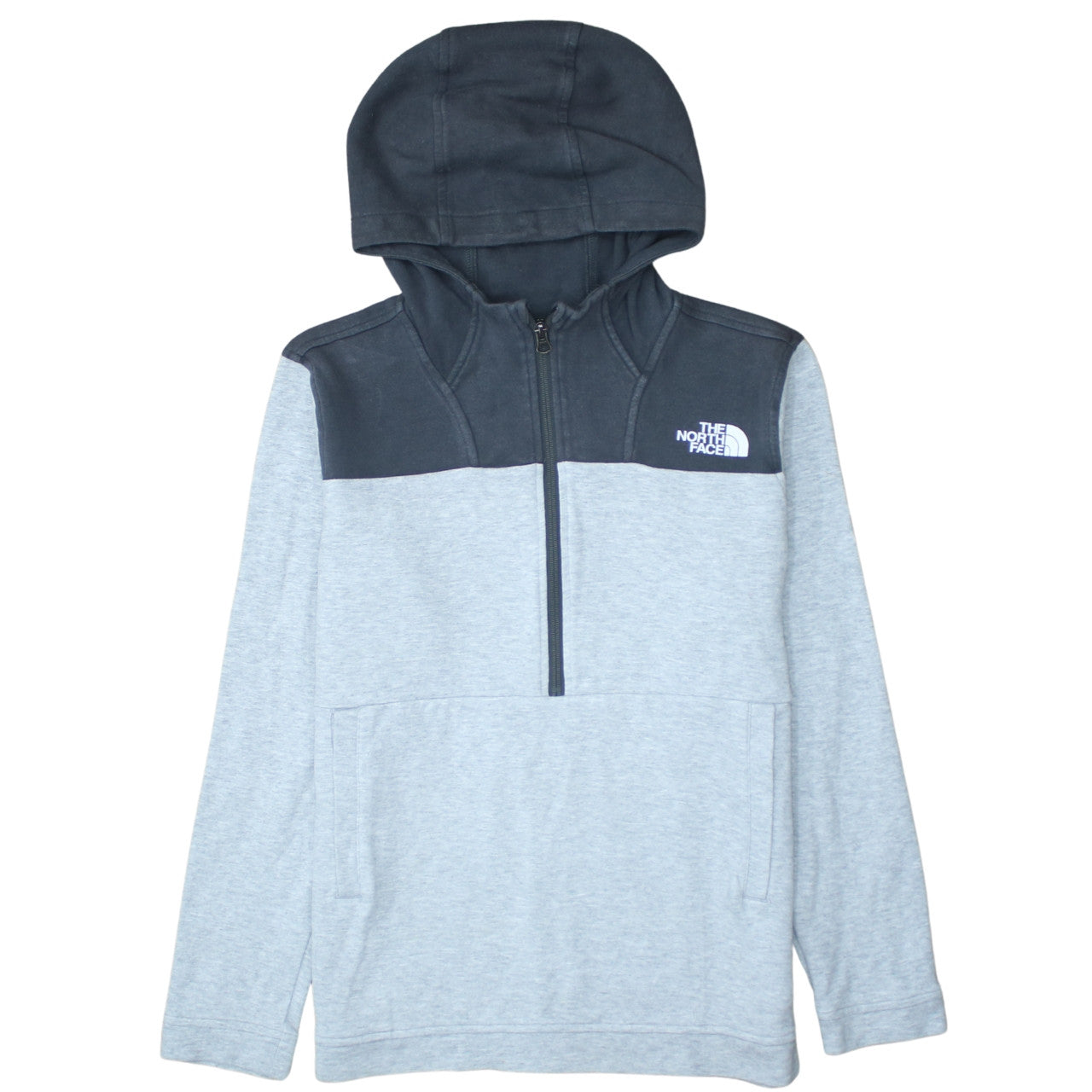 The North Face Boys Grey Colourblock Half Zip Hoodie XL
