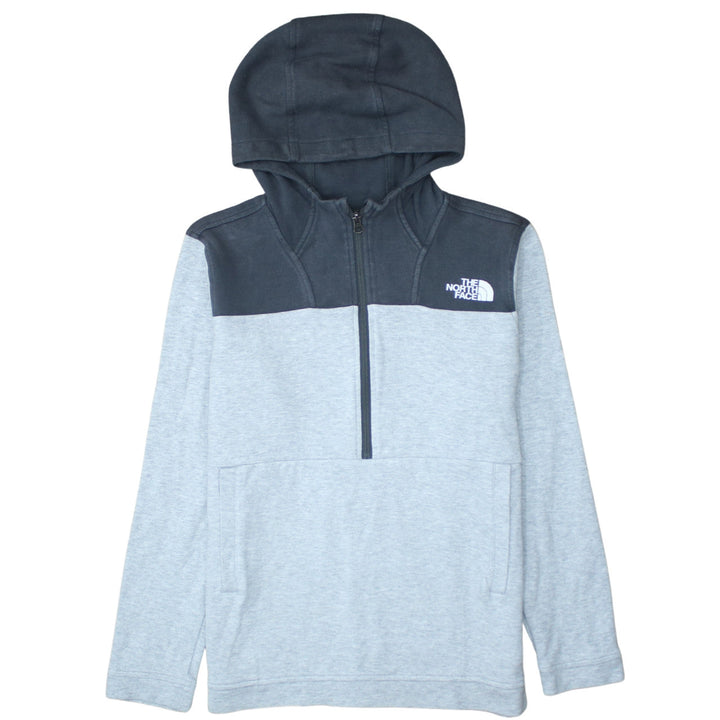 The North Face Boys Grey Colourblock Half Zip Hoodie XL