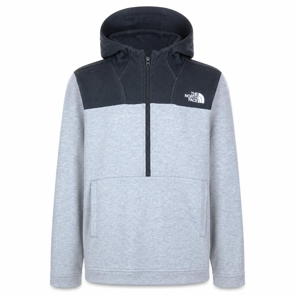 The North Face Boys Grey Colourblock Half Zip Hoodie XL
