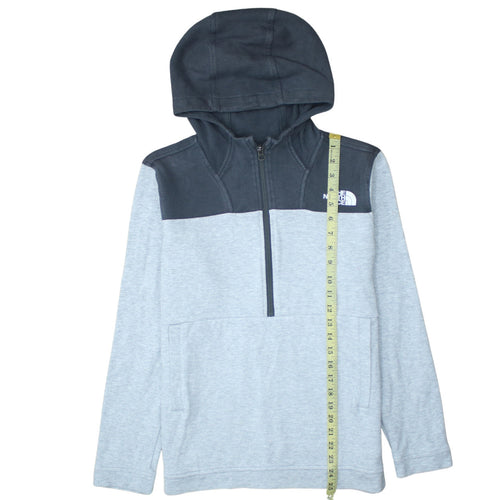 The North Face Boys Grey Colourblock Half Zip Hoodie XL
