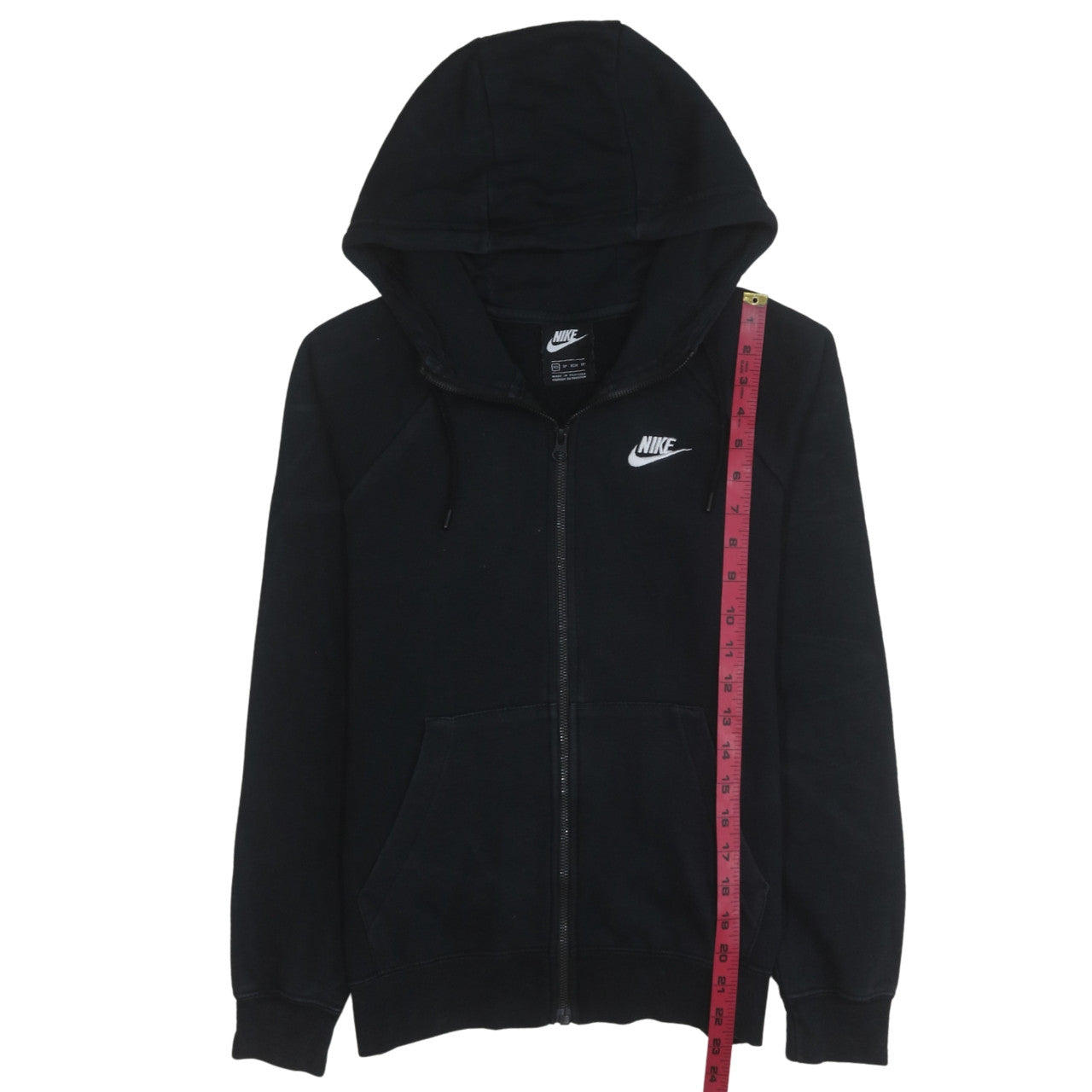Nike Men's Black XS Full Zip Hoodie Sweatshirt Logo Fleece