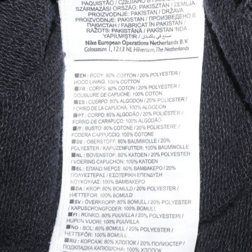 Nike Men's Black XS Full Zip Hoodie Sweatshirt Logo Fleece