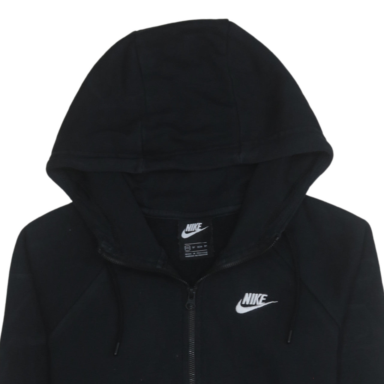 Nike Men's Black XS Full Zip Hoodie Sweatshirt Logo Fleece