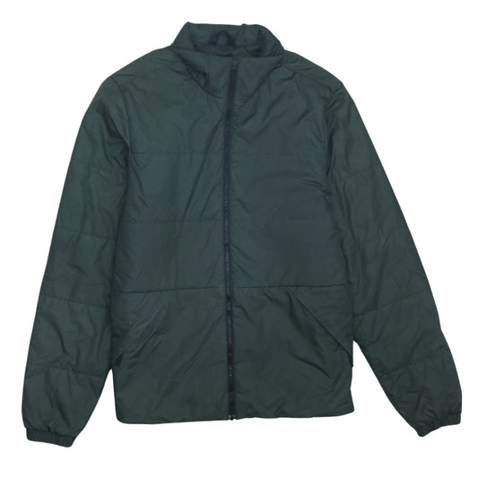 adidas Men Green Small Puffer Jacket Lightweight Full Zip