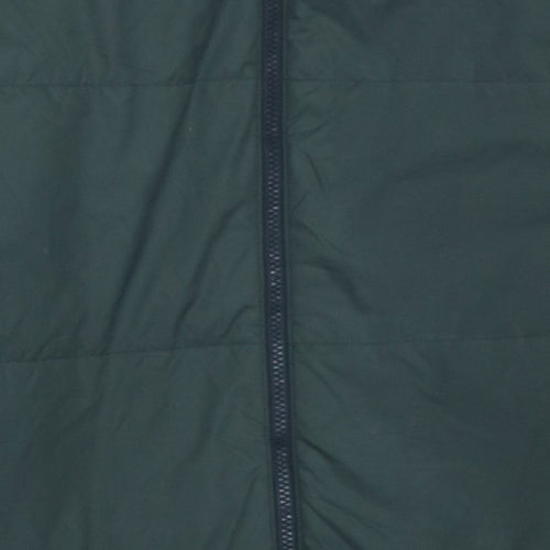 adidas Men Green Small Puffer Jacket Lightweight Full Zip