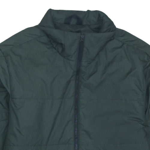 adidas Men Green Small Puffer Jacket Lightweight Full Zip