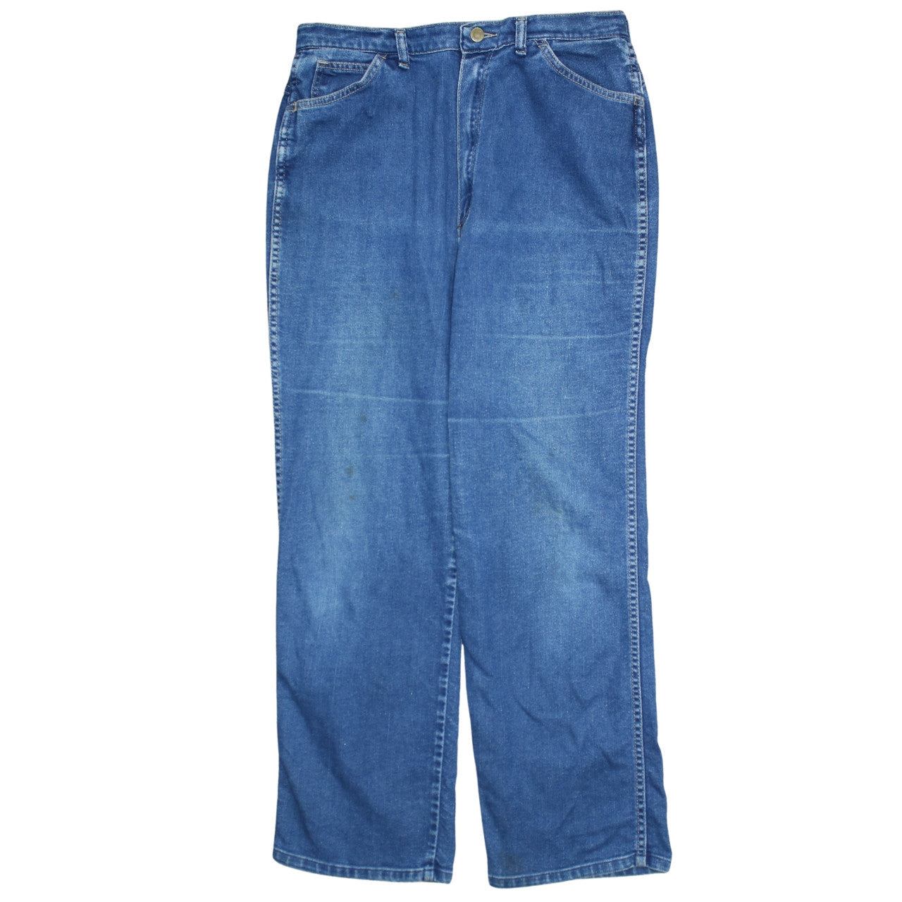 Wrangler Womens Blue Wide-Leg High Rise Jeans Size 14 Regular Fit