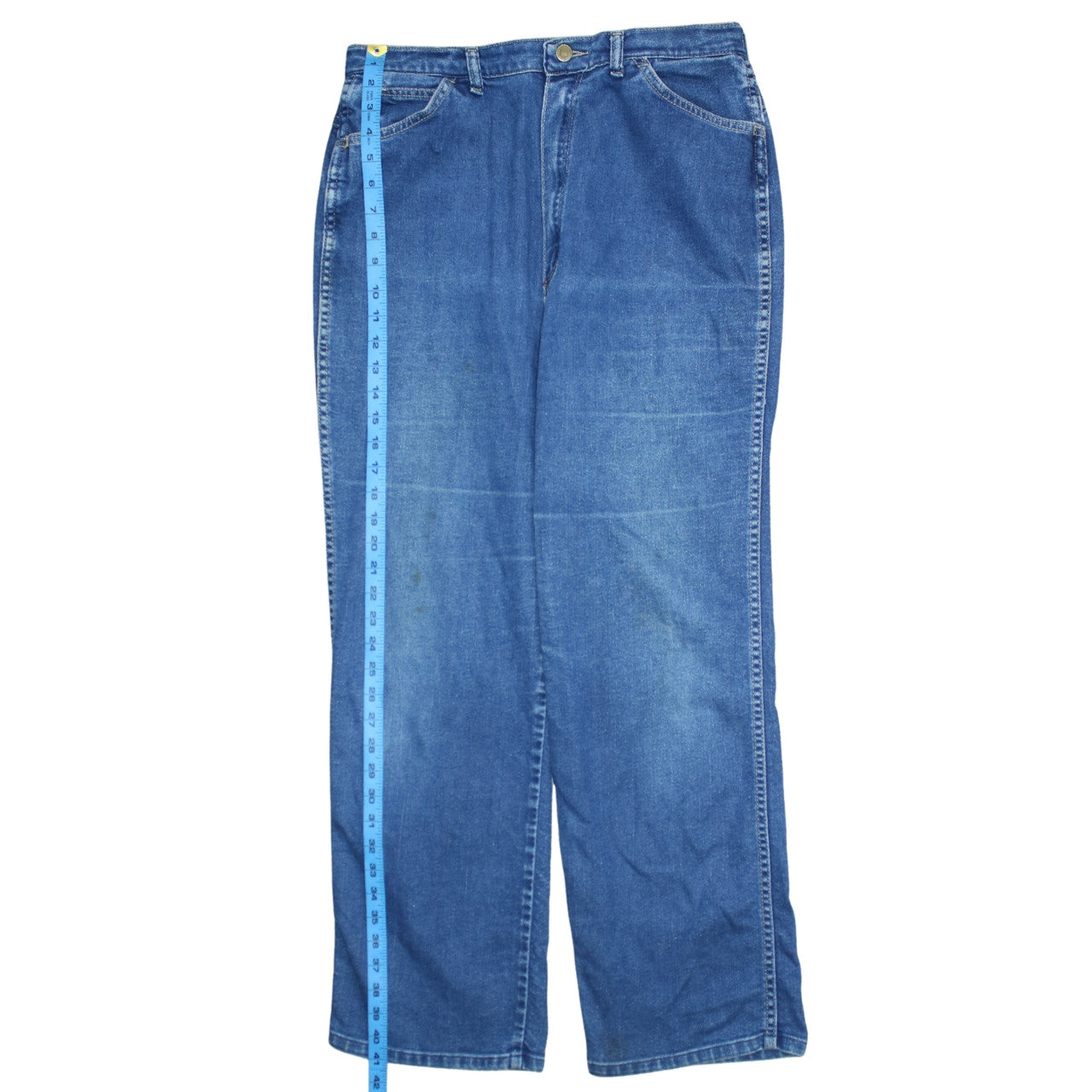 Wrangler Womens Blue Wide-Leg High Rise Jeans Size 14 Regular Fit
