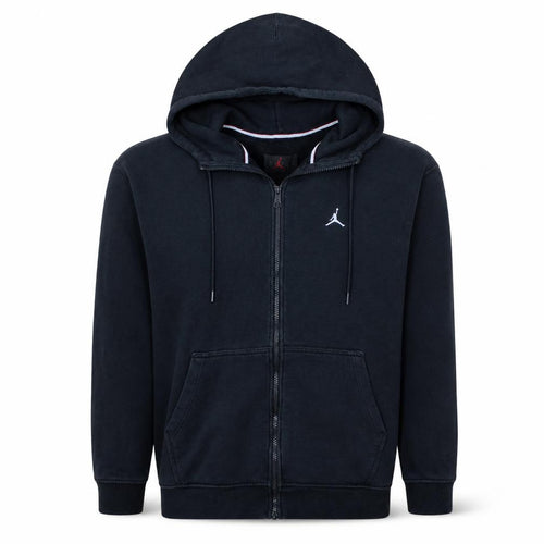 Jordan Men's Black Full Zip Hoodie in Size M - Sports Fleece Sweatshirt