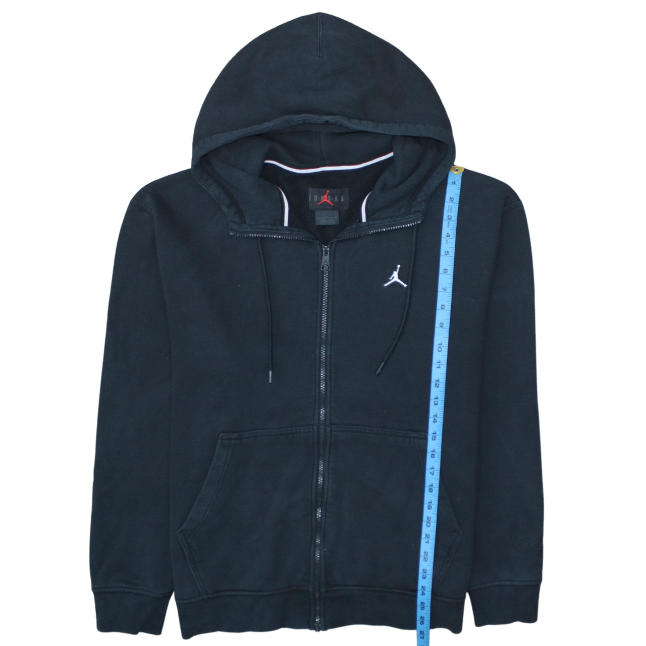 Jordan Men's Black Full Zip Hoodie in Size M - Sports Fleece Sweatshirt