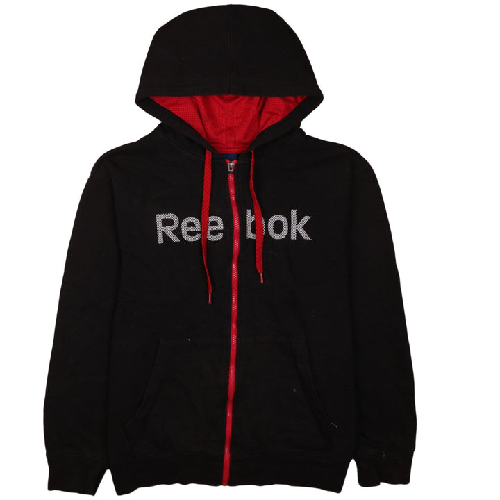 Reebok Men's Black Full Zip Hoodie Large Sportswear