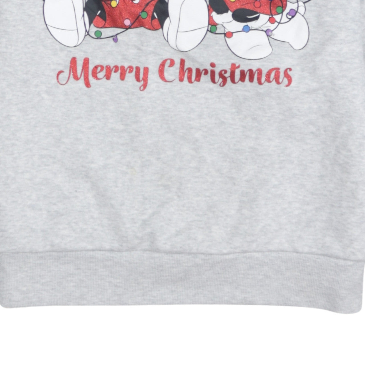 Disney Mickey & Friends Women's Grey Christmas Sweatshirt Size S