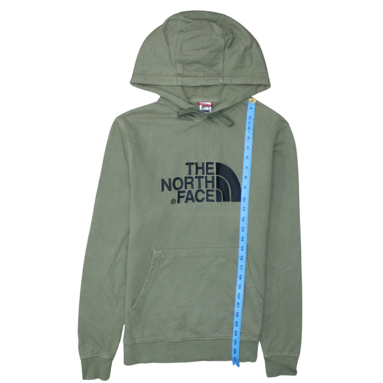 The North Face Mens Green Pullover Hoodie Size S Outdoor Logo
