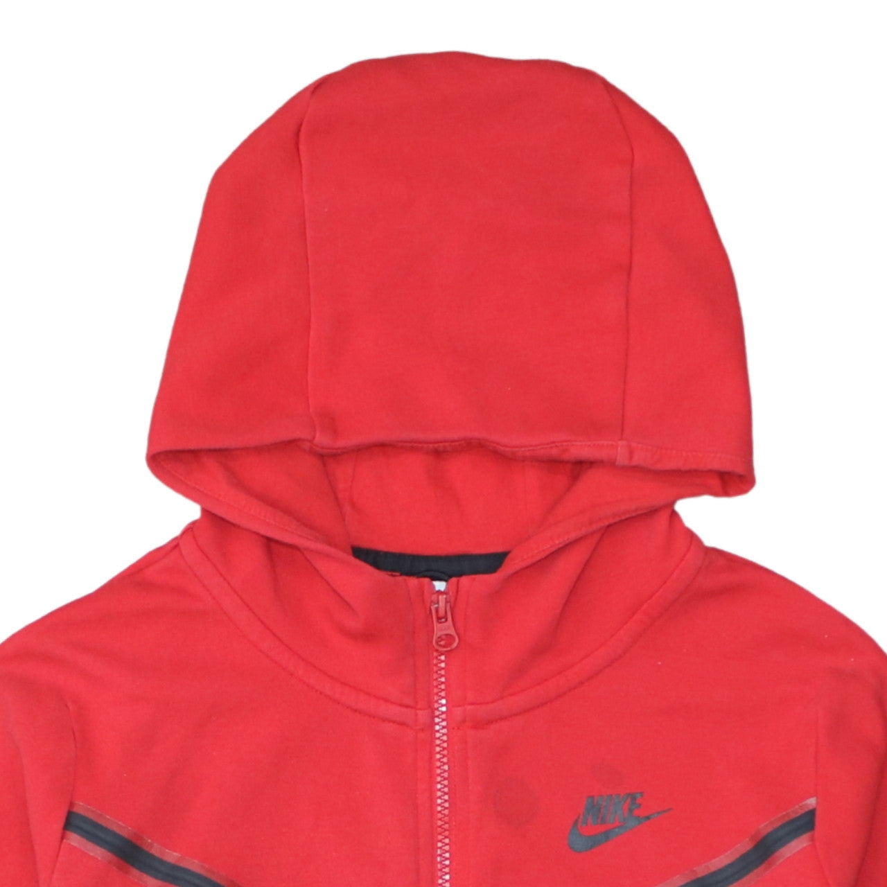 Nike Boys Red Full Zip Hoodie XL 158-170cm Black Logo Sportswear