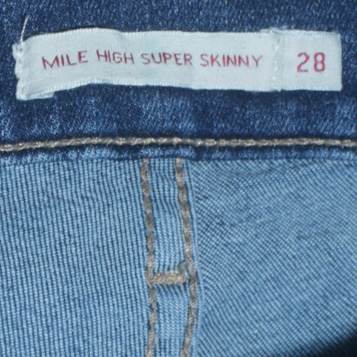 Levi's Women's Blue High Rise Mile High Super Skinny Jeans Size 28
